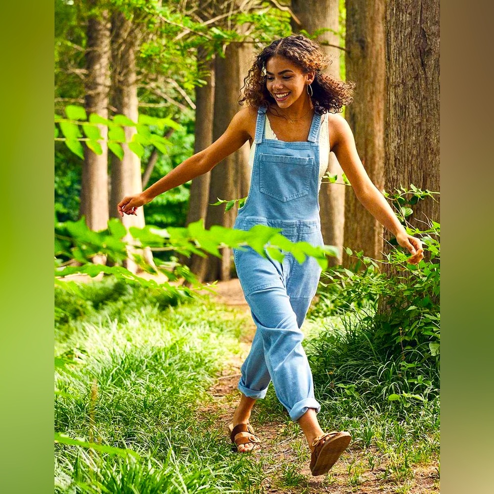 COPY - Aerie corduroy jumpsuit in Sierra blue.